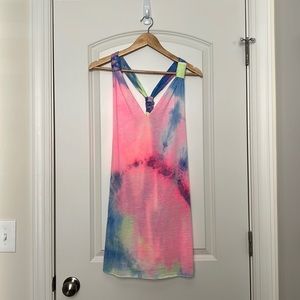 Tie dye swim cover up small never worn